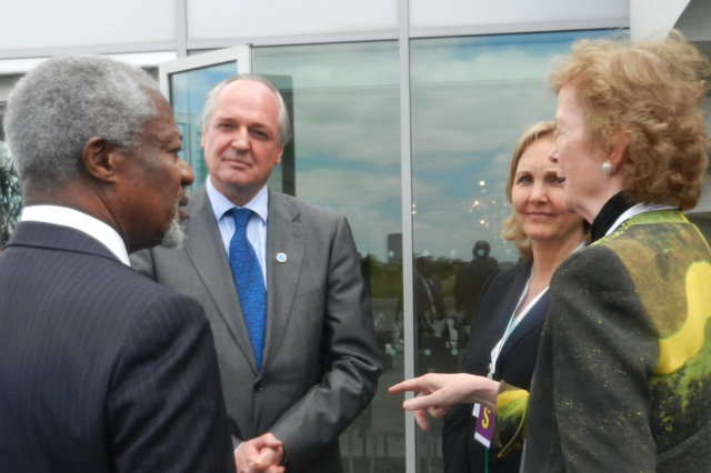 Mary Robinson attends Nutrition for Growth Summit