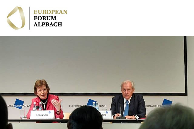 Mary Robinson delivers keynote address at Alpbach Political Symposium 2011