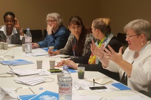 Members of the Troika+ of Women Leaders on Gender and Climate Change discuss the progress to integrate gender equality and human rights into climate action including through the Lima Work Programme on Gender and in the context of the new climate agreement. Paris, 1st December 2015.